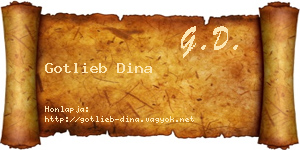 Gotlieb Dina névjegykártya